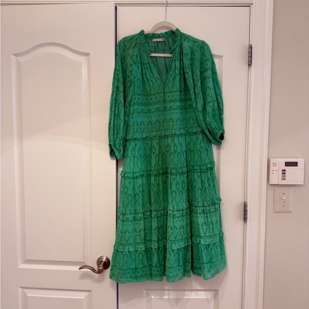 Alice & Olivia Elegant Green Midi Dress
